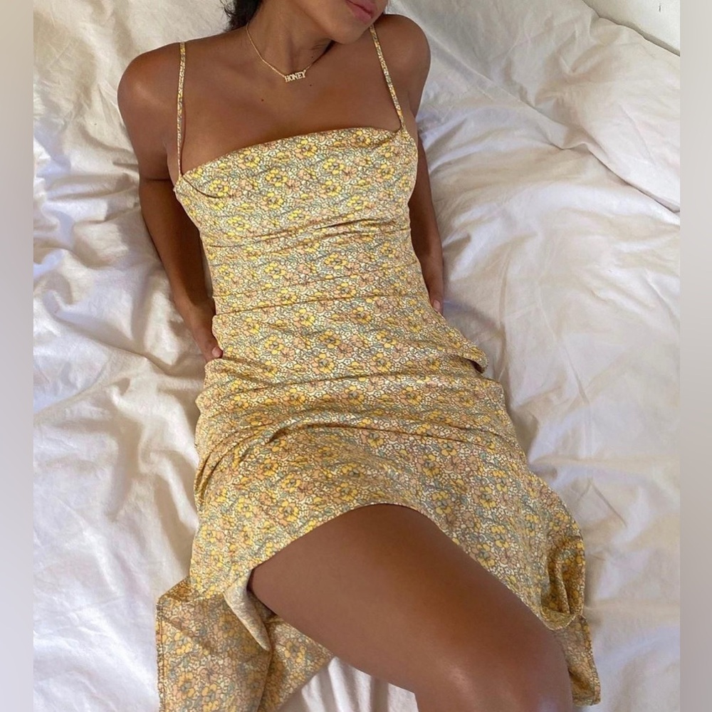 urban outfitters satin trinity maxi dress
